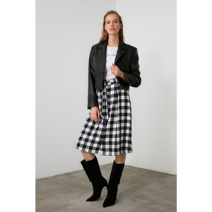 Trendyol Black Checkered Skirt