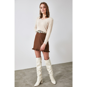 Trendyol Camel Ruffle Skirt