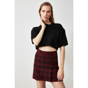 Trendyol Burgundy Button Detailed Skirt