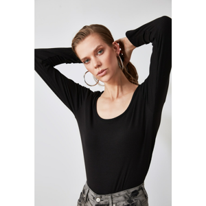 Trendyol Black Bicycle Collar Knitted Blouse