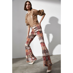 Trendyol Multicolored Flare Hem Knitted Trousers