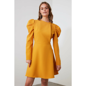 Trendyol Mustard Collar Detailed Dress
