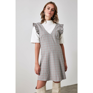 Trendyol Grey Shoulder Detailing Jile Dress