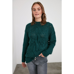 Trendyol Emerald Green Knitted Knitted Knitwear Sweater