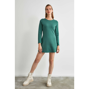 Trendyol Green Bicycle Collar Knitted Dress