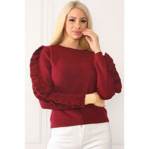 Z0057 DEWBERY WOMEN'S SWEATER-BURGUNDY