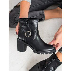 MARQUIZ BLACK BOOTIES WITH BUCKLE