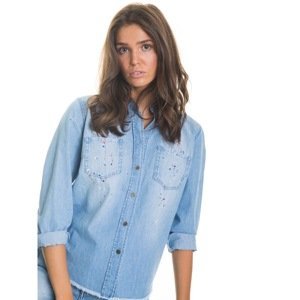 Big Star Woman's Longsleeve Shirt 145672 Light Jeans-299