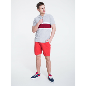 Big Star Man's Shortsleeve Polo T-shirt 154565 Burgundy-604