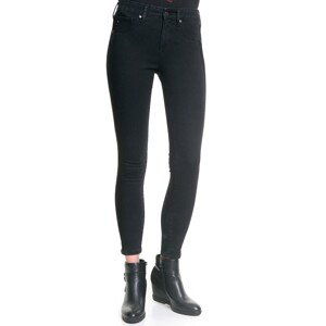 Big Star Woman's High waist Trousers 115531 Black Denim-903