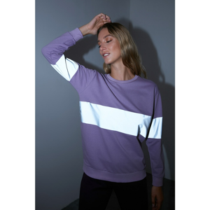 Trendyol Purple Reflector Detailed Basic Knitted Sweatshirt