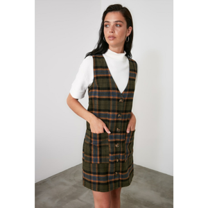 Trendyol Khai Plaid Pocket Detailed Jile Dress