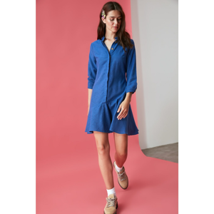 Trendyol Indigo Flywheel Dress