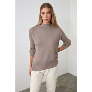Trendyol Camel Knitted Knitwear Sweater