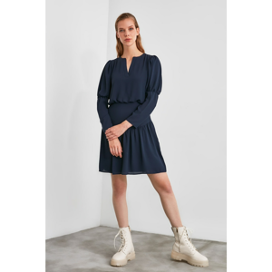 Trendyol Flywheel Dress with Navy Neckline