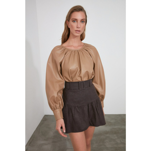 Trendyol Brown Color Block skirt