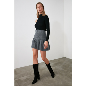 Trendyol Anthracite Color Block Skirt