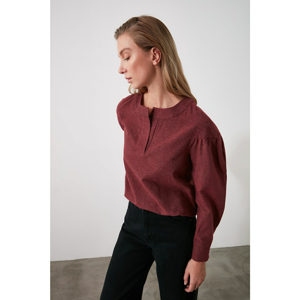 Trendyol Burgundy Sleeve Detailed Blouse