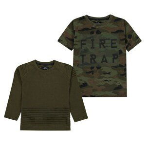 Firetrap 2 Pack T Shirt Junior Boys