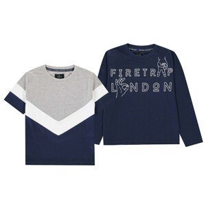 Firetrap 2 Pack T Shirt Junior Boys