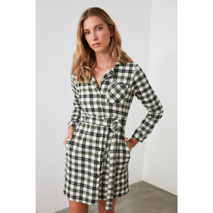 Trendyol Multicolored BeltEd Shirt Dress