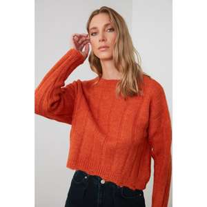 Trendyol Cinnamon Shedding Detailed Knitwear Sweater