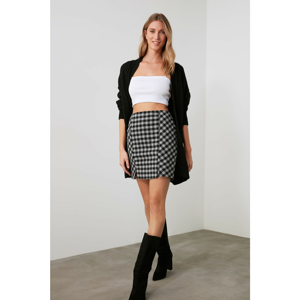 Trendyol Anthracite Plaid Skirt
