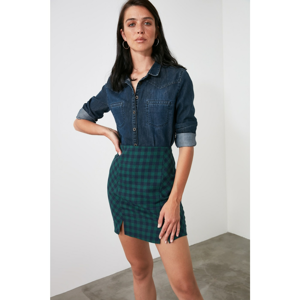 Trendyol Green Plaid Skirt