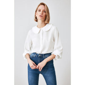 Trendyol Shirt - White - Oversize