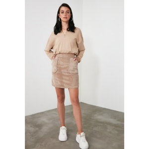 Trendyol Mink Velvet Skirt