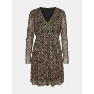 Noisy May Lesly Leopard Print Beige Dress