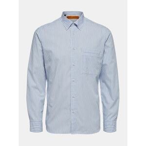 Blue and White Shirt Selected Homme
