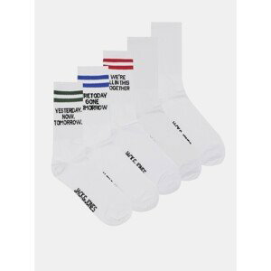 Set of five pairs of white Jack & Jones socks