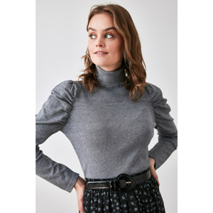 Trendyol Grey Sleeves Knitwear Sweater
