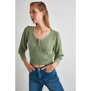 Trendyol Mint Binding Detailed Ajurlu Knitwear Sweater