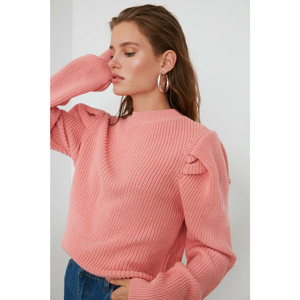 Trendyol Pink Shoulder Detailed Knitwear Sweater