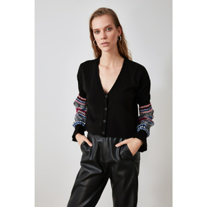 Trendyol Knitwear Cardigan With Black Sleeves