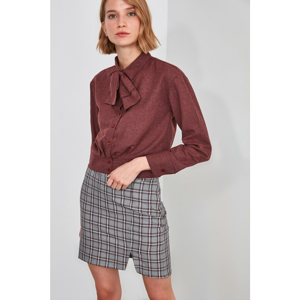 Trendyol Burgundy Collar Detailed Shirt