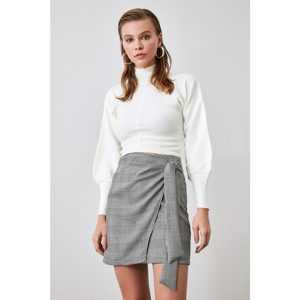 Trendyol Grey Tie Skirt