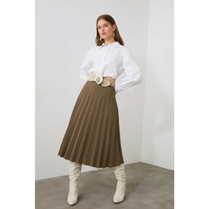 Trendyol Khali Pliseli Skirt