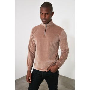 Trendyol Camel Men's Velvet Sweatshirt