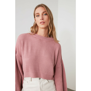 Trendyol Rose Dry Crop and Spanish Sleeve Knitwear Sweater