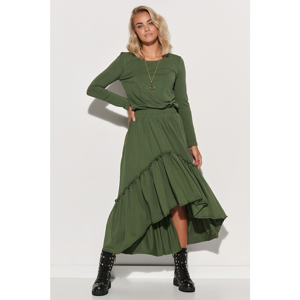 Makadamia Woman's Dress M573 Khaki