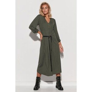 Makadamia Woman's Dress M580 Khaki