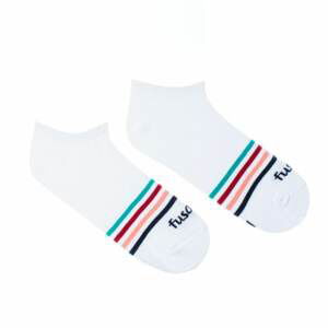 Biele pruhované členkové ponožky Fusakle