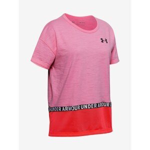 Under Armour Charged Cotton Taped SS T-Shirt-PNK T-Shirt