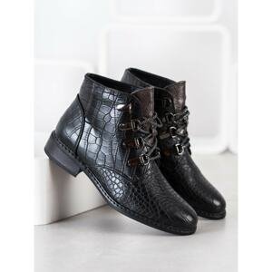 GOODIN ELEGANT LACE-UP BOOTIES