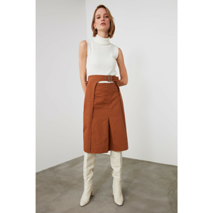 Trendyol Camel Belted Skirt