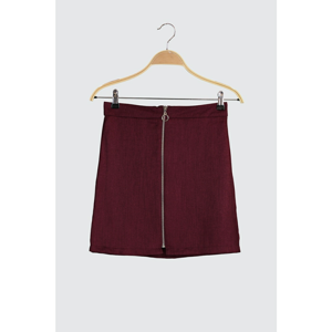 Trendyol Burgundy Zip Skirt