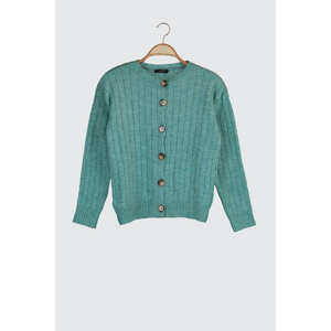 Trendyol Mint Button Knitwear Sweater